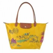 Sac Longchamp soldes pas cher Sac a Main Vietnamien Style Jaune